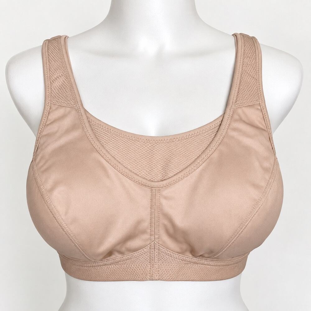 Glamorise 1066 Women’s Bra 34DD Beige Nude Wireless Comfort Full Coverage
